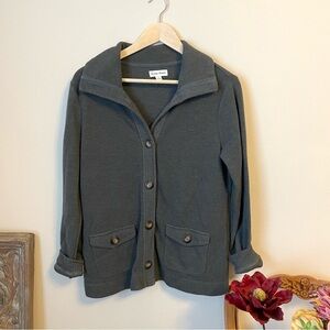 Studio Works - Charcoal Button-Up Knit Jacket/Cardigan - Size M